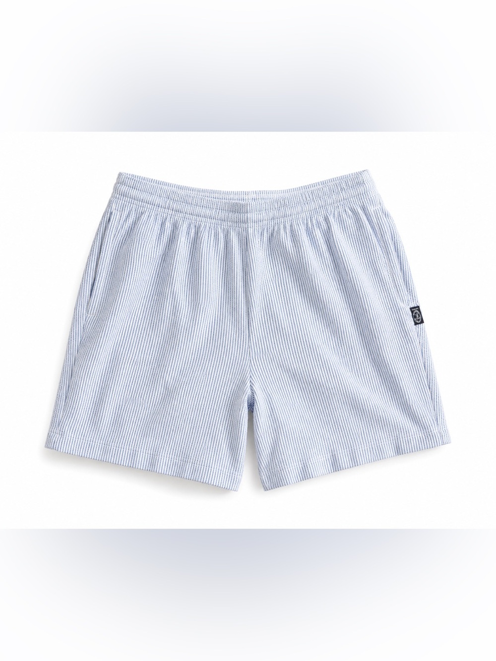 TODD SYNDER Seersucker Stripe Coaches Shorts - SAIL BLUE XS